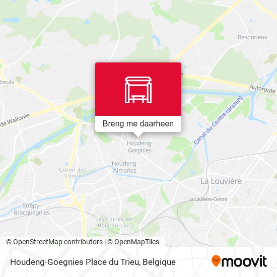 Houdeng-Goegnies Place du Trieu kaart