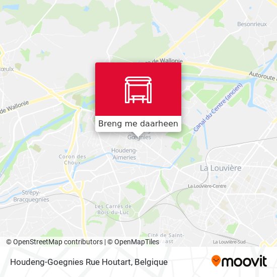 Houdeng-Goegnies Rue Houtart kaart