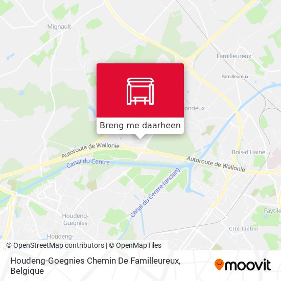 Houdeng-Goegnies Chemin De Familleureux kaart