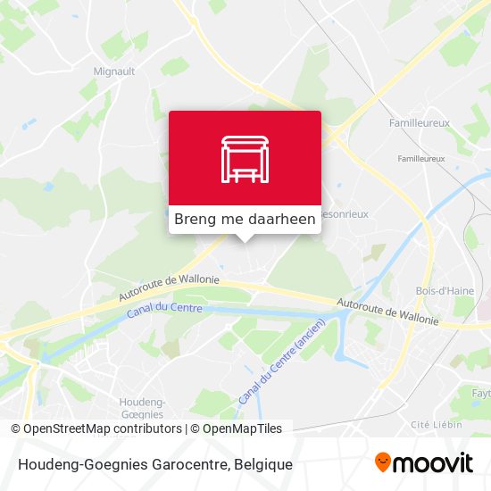 Houdeng-Goegnies Garocentre kaart