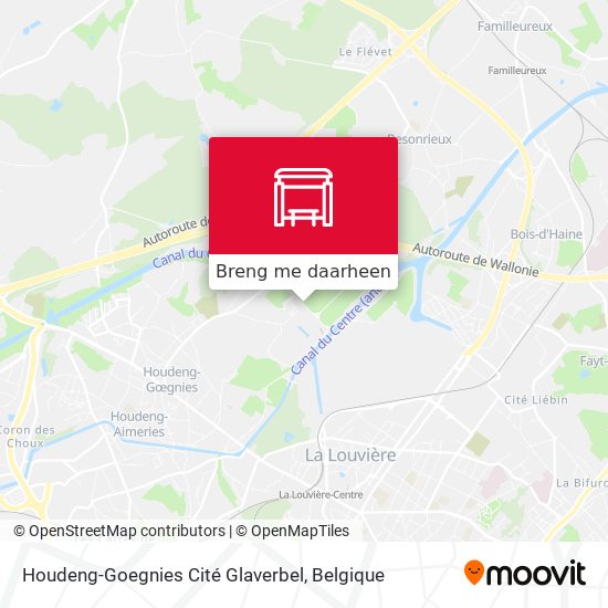 Houdeng-Goegnies Cité Glaverbel kaart