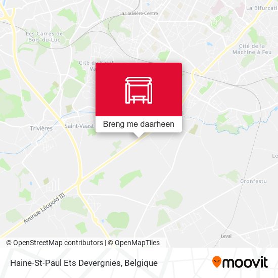Haine-St-Paul Ets Devergnies kaart