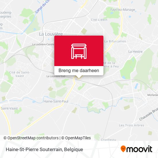 Haine-St-Pierre Souterrain kaart