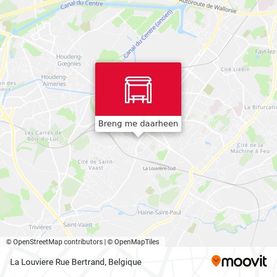 La Louviere Rue Bertrand kaart