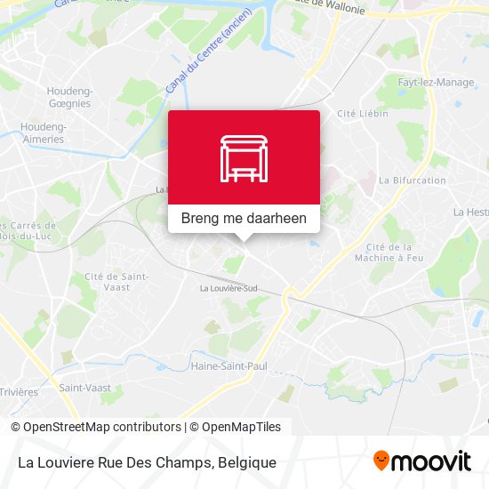 La Louviere Rue Des Champs kaart