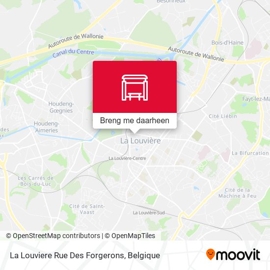 La Louviere Rue Des Forgerons kaart