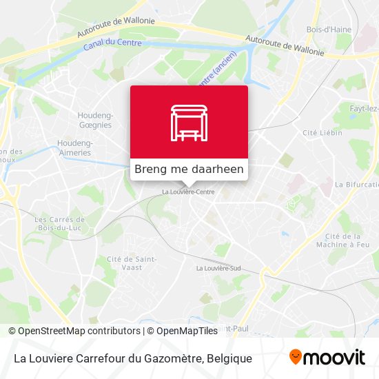 La Louviere Carrefour du Gazomètre kaart