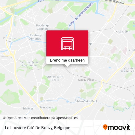 La Louviere Cité De Bouvy kaart