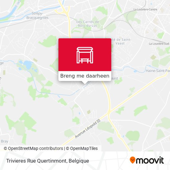 Trivieres Rue Quertinmont kaart
