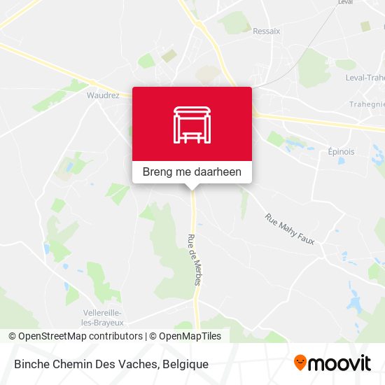 Binche Chemin Des Vaches kaart