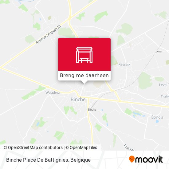 Binche Place De Battignies kaart