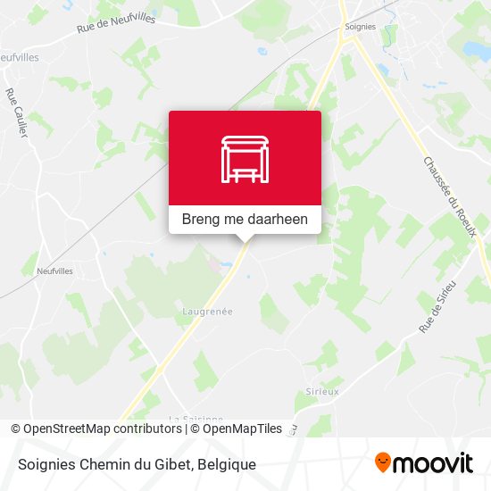Soignies Chemin du Gibet kaart