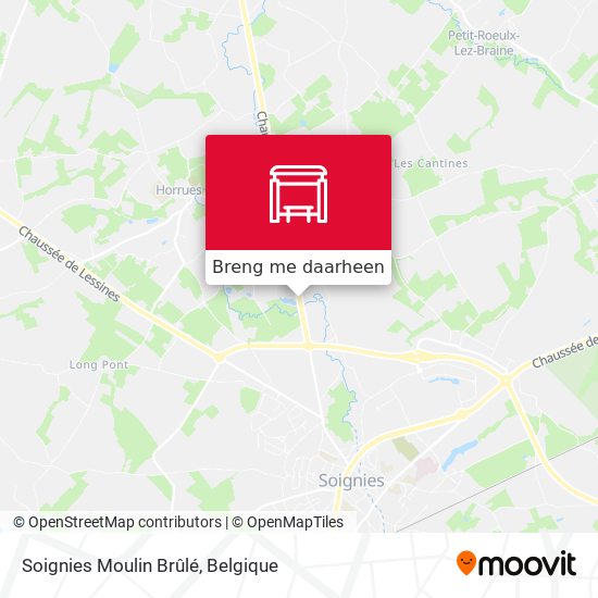 Soignies Moulin Brûlé kaart