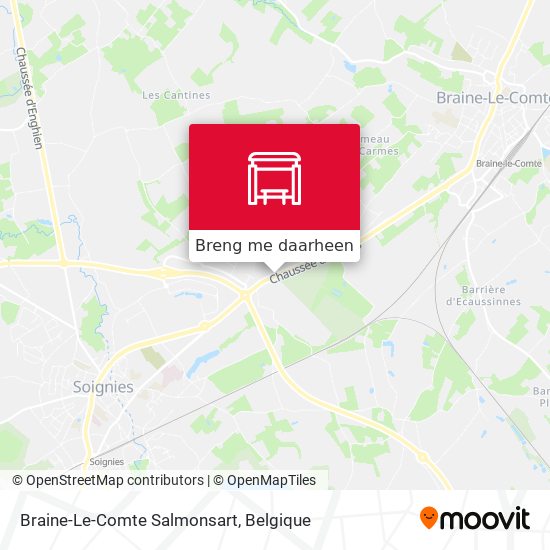 Braine-Le-Comte Salmonsart kaart
