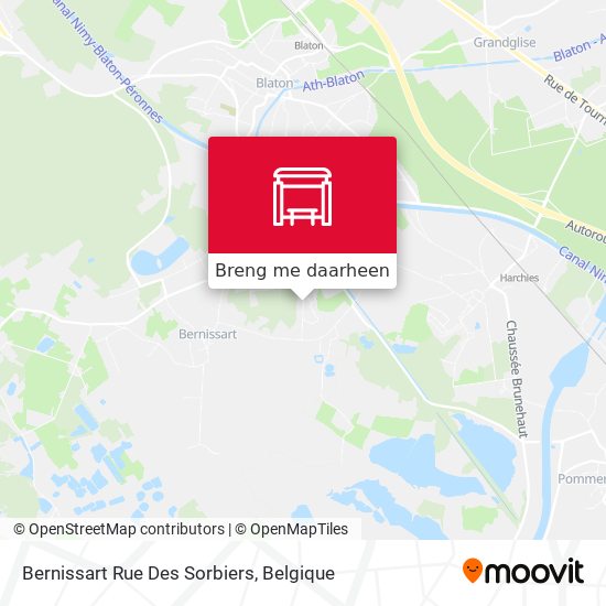 Bernissart Rue Des Sorbiers kaart