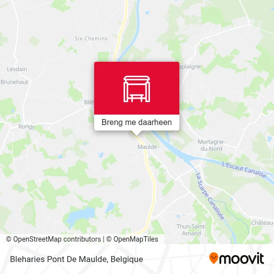 Bleharies Pont De Maulde kaart