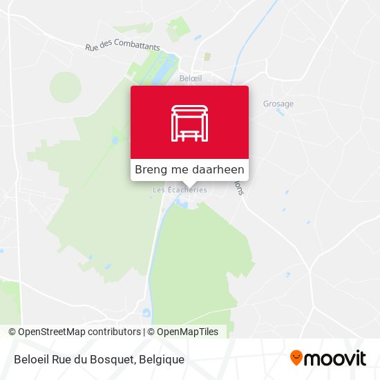 Beloeil Rue du Bosquet kaart