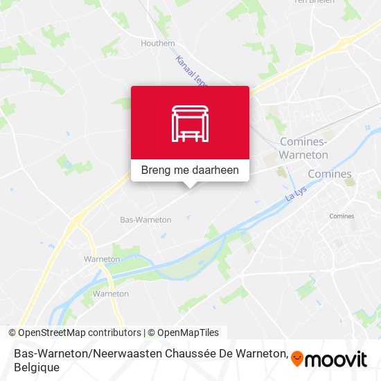 Bas-Warneton / Neerwaasten Chaussée De Warneton kaart
