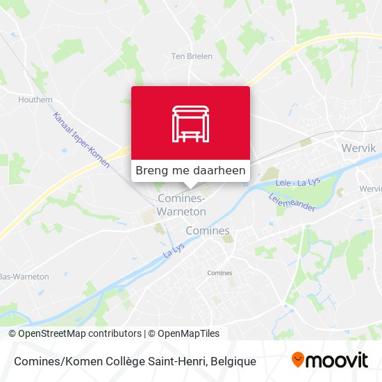 Comines / Komen Collège Saint-Henri kaart