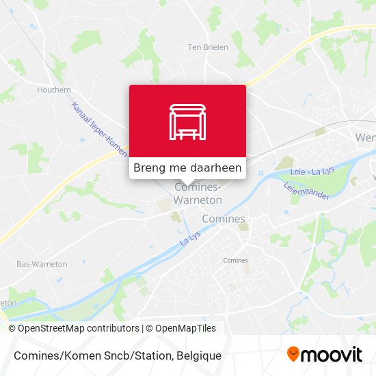 Comines/Komen Sncb/Station kaart
