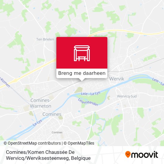 Comines / Komen Chaussée De Wervicq / Werviksesteenweg kaart