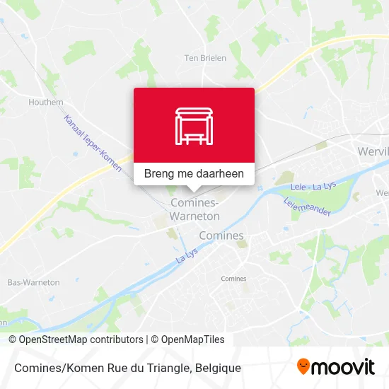Comines/Komen Rue du Triangle kaart