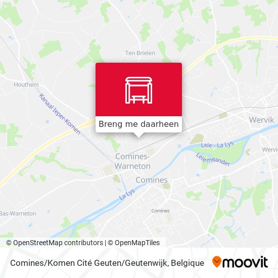 Comines / Komen Cité Geuten / Geutenwijk kaart