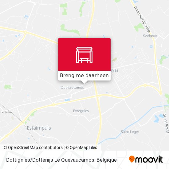 Dottignies / Dottenijs Le Quevaucamps kaart