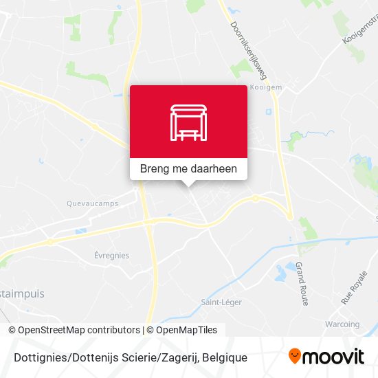 Dottignies / Dottenijs Scierie / Zagerij kaart