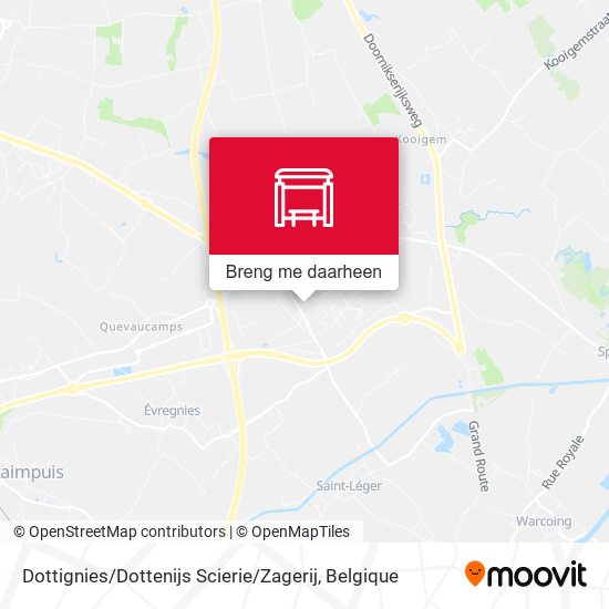 Dottignies / Dottenijs Scierie / Zagerij kaart