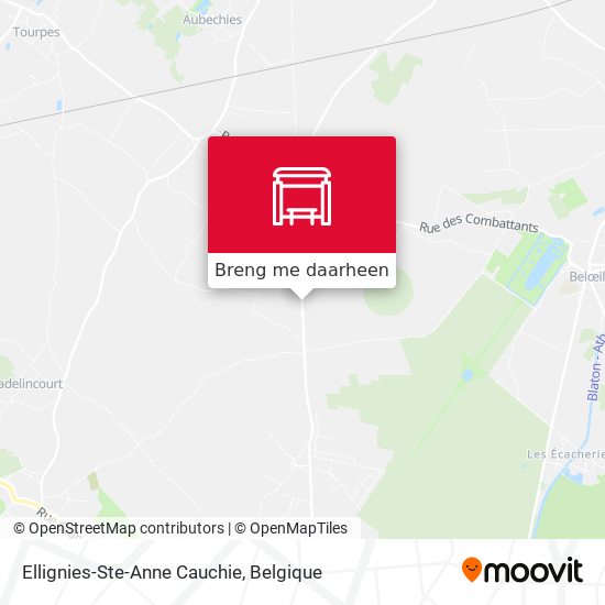Ellignies-Ste-Anne Cauchie kaart