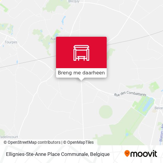Ellignies-Ste-Anne Place Communale kaart