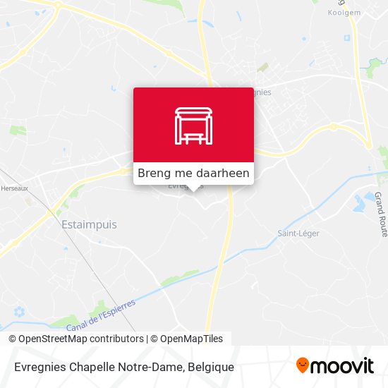 Evregnies Chapelle Notre-Dame kaart