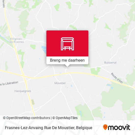Frasnes-Lez-Anvaing Rue De Moustier kaart