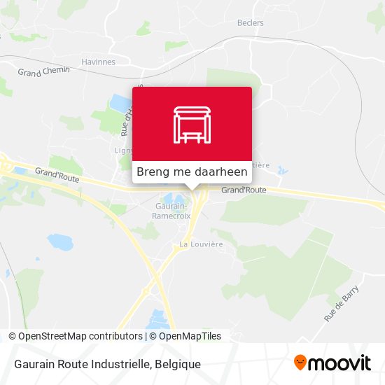 Gaurain Route Industrielle kaart