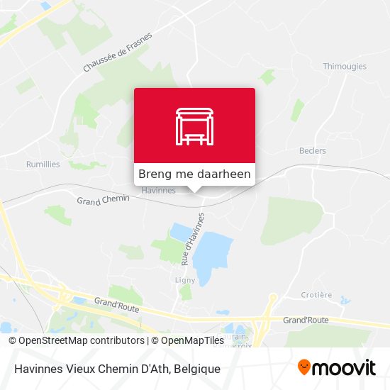 Havinnes Vieux Chemin D'Ath kaart