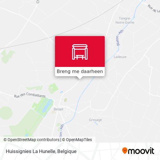 Huissignies La Hunelle kaart
