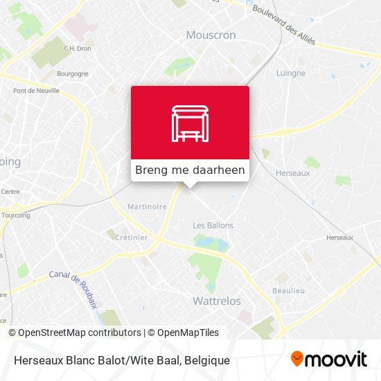 Herseaux Blanc Balot/Wite Baal kaart