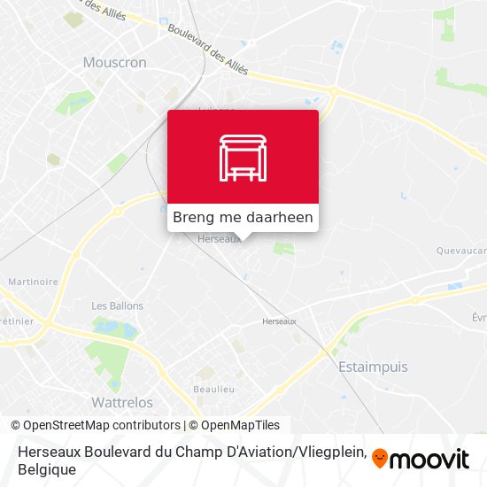Herseaux Boulevard du Champ D'Aviation / Vliegplein kaart