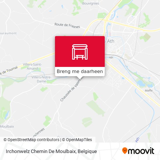 Irchonwelz Chemin De Moulbaix kaart