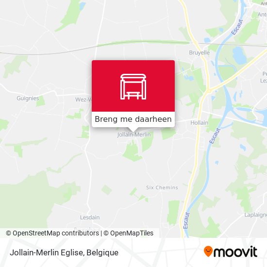Jollain-Merlin Eglise kaart