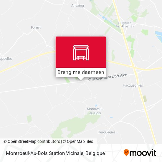 Montroeul-Au-Bois Station Vicinale kaart