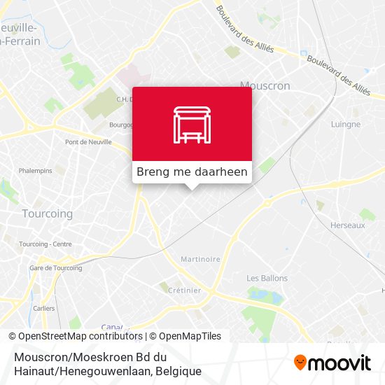 Mouscron / Moeskroen Bd du Hainaut / Henegouwenlaan kaart