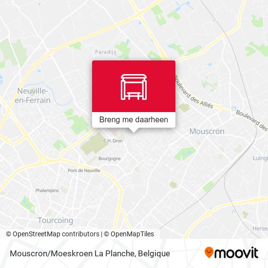 Mouscron/Moeskroen La Planche kaart