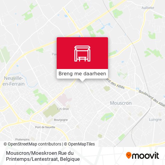 Mouscron / Moeskroen Rue du Printemps / Lentestraat kaart