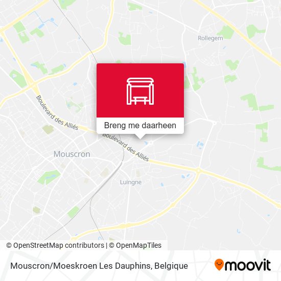 Mouscron / Moeskroen Les Dauphins kaart