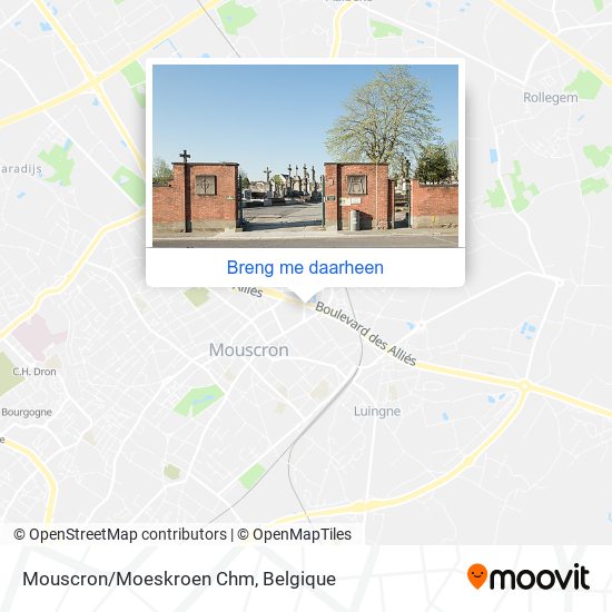 Mouscron/Moeskroen Chm kaart