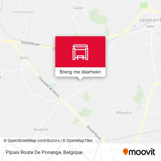 Pipaix Route De Ponange kaart