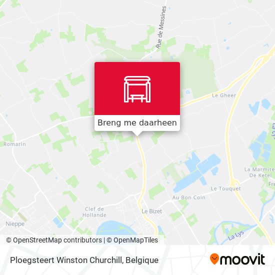 Ploegsteert Winston Churchill kaart
