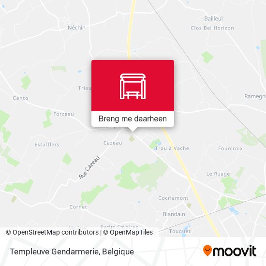 Templeuve Gendarmerie kaart